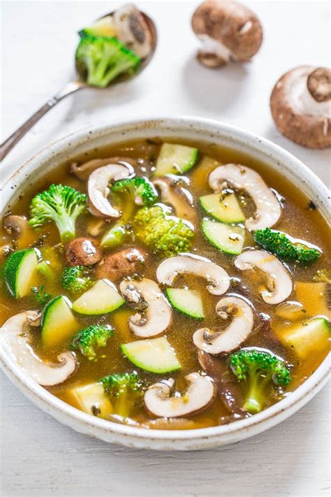 easy-30-minute-vegetable-and-mushroom-soup-averie image