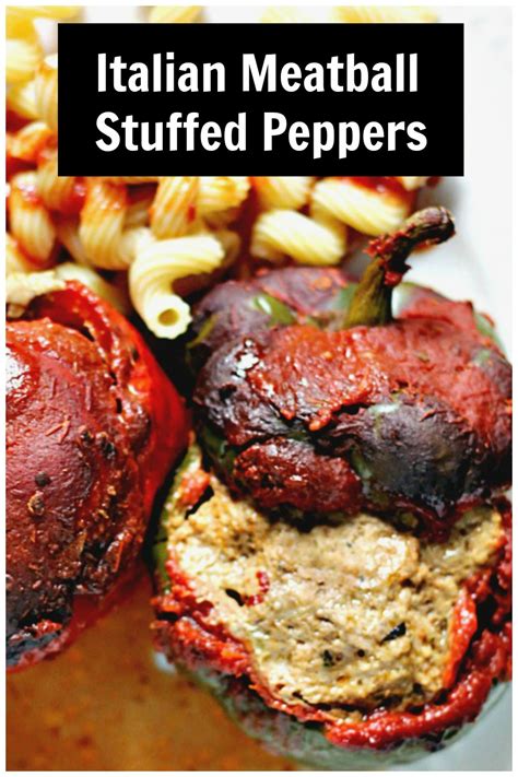 slow-cooker-italian-meatball-stuffed-pepper image