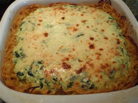 cheesy-spinach-pasta-pie-recipe-cdkitchencom image