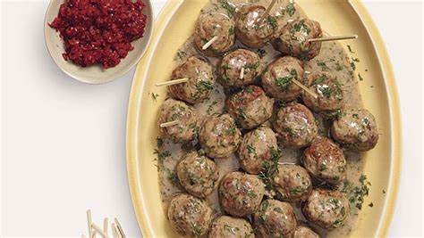 swedish-meatballs-with-cranberry-relish-finecooking image