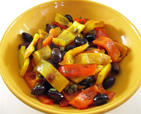 tapas-salad-with-grilled-bell-peppers-olives-and-capers image