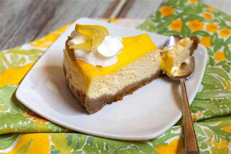 limoncello-cheesecake-with-lemon-curd-topping image