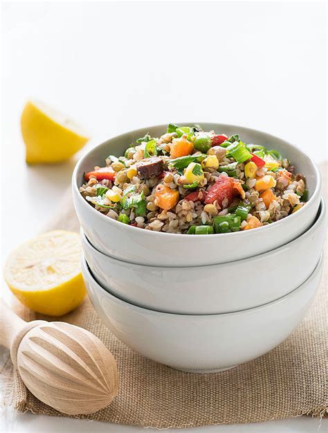 buckweat-lentil-salad-with-olive-oil-lemon-dressing image