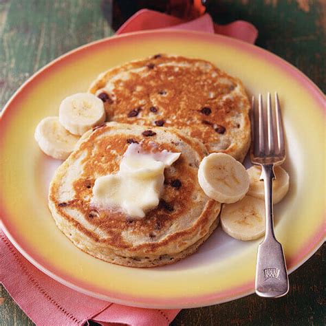 banana-chocolate-chip-pancakes-recipe-land-olakes image