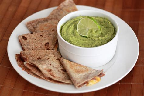 quesadillas-with-creamy-green-chile-avocado-sauce-gf image