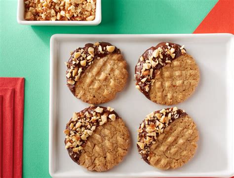chocolate-dipped-peanut-butter-cookies-land-olakes image