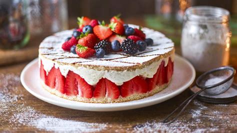 cheats-strawberry-gteau-recipe-bbc-food image