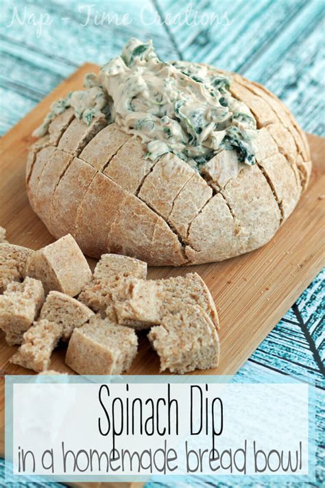spinach-dip-in-a-homemade-bread-bowl-life-sew image