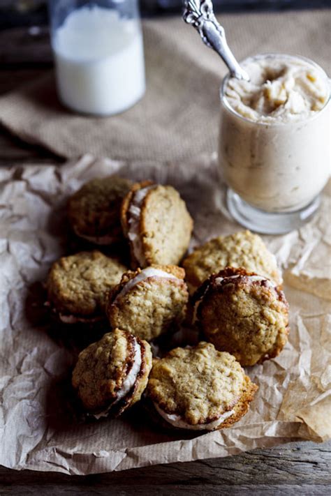 oat-cookie-sandwiches-with-spiced-cream-filling image