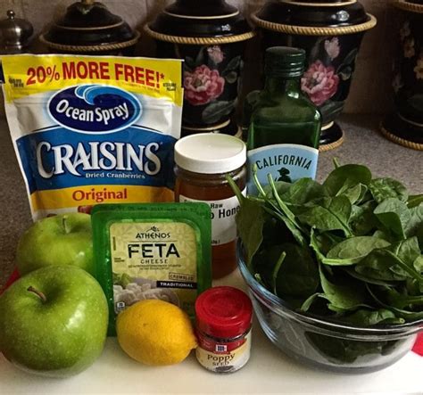 spinach-apple-and-cranberry-salad image