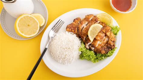 lemon-fried-chicken-rice-southeast-asian image