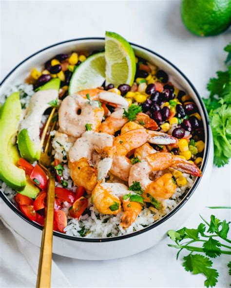 shrimp-bowl-with-cilantro-lime-rice-a-couple-cooks image