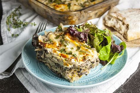 skinny-creamy-mushroom-leek-lasagna-home-sweet image