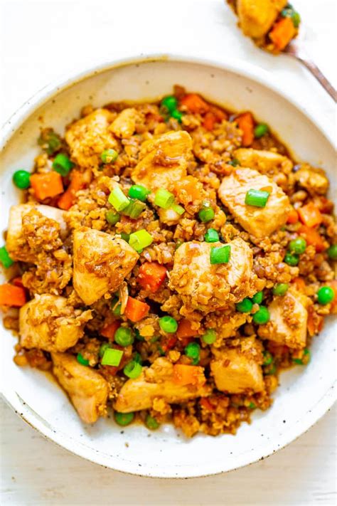 skinny-chicken-cauliflower-rice-stir-fry-averie-cooks image