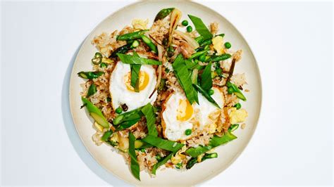 fried-rice-with-spring-vegetables-and-fried-eggs-recipe-bon image