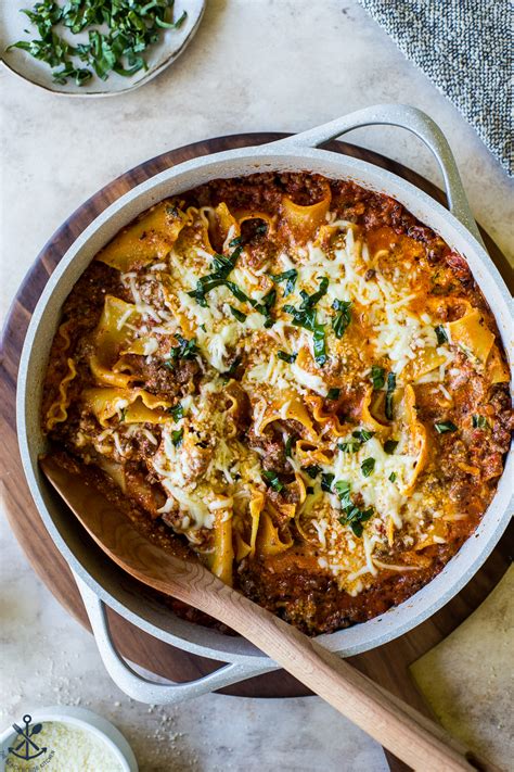 easy-skillet-stovetop-lasagna-the-beach-house-kitchen image
