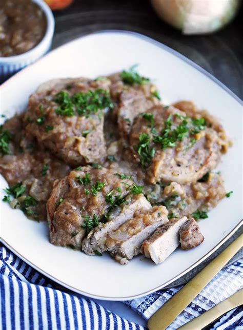 instant-pot-pork-chops-with-onion-apple-sauce-yay image