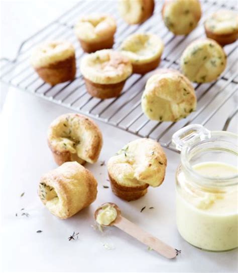 thyme-popovers-with-ginger-pear-butter-country-living image