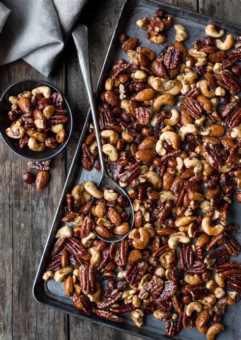 smoked-candied-nuts-with-bourbon-and-sugar-glaze image
