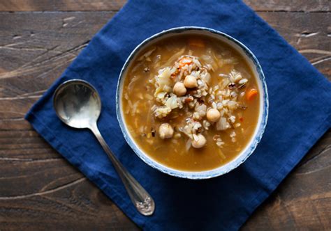 rustic-cabbage-chickpea-and-wild-rice-soup-the image
