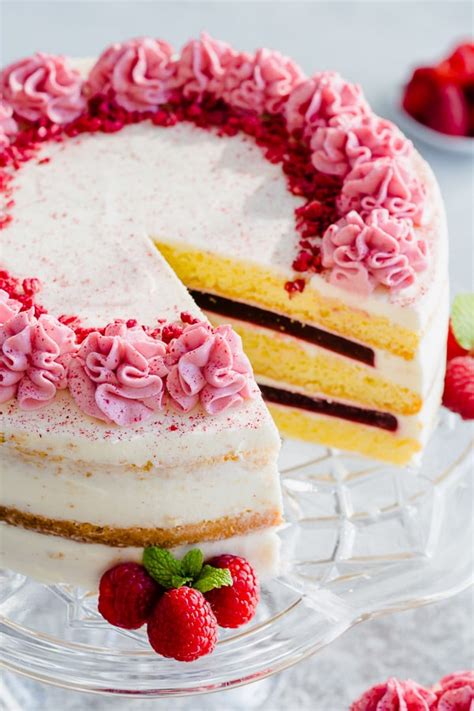 raspberry-layer-cake-with-cream-cheese-frosting image