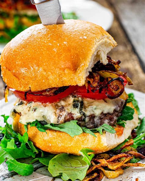 blue-cheese-burgers-with-crispy-fried-onion-jo-cooks image