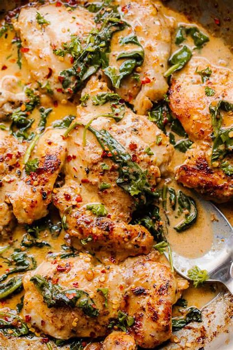 one-pot-creamed-spinach-chicken image