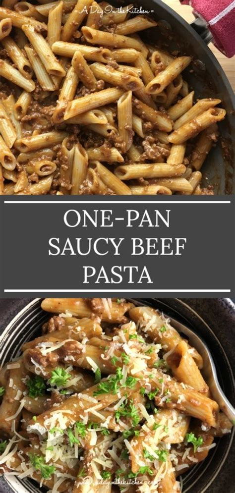 one-pan-saucy-beef-pasta-a-day-in-the-kitchen image