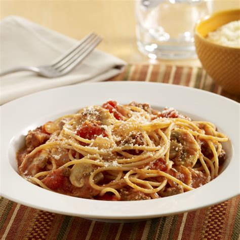 spaghetti-with-meat-sauce-and-mushrooms-ready image