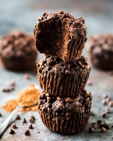 chocolate-zucchini-muffins-healthy-whole-wheat image