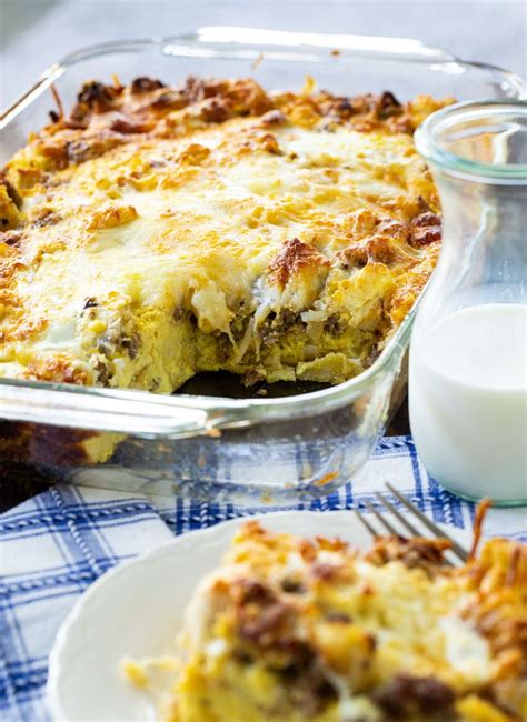 sausage-and-cheese-english-muffin-casserole-spicy image