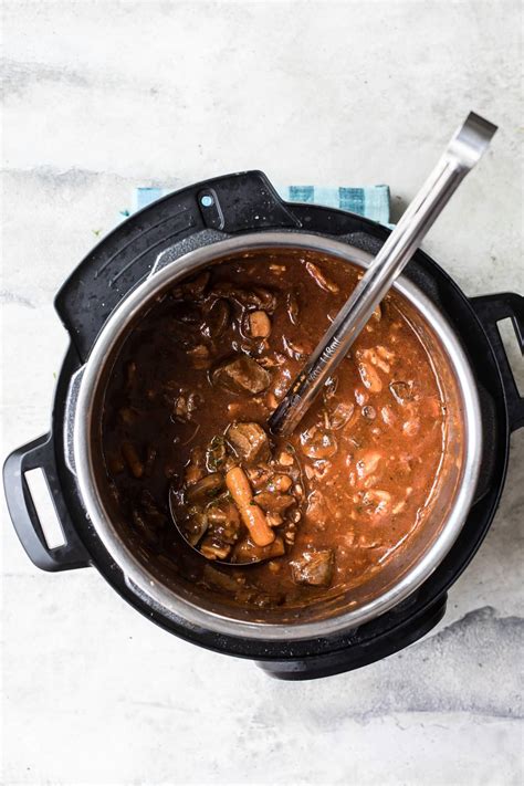 beef-stew-with-mushrooms-in-the-instant-pot-foodness image
