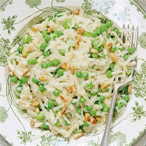 orzo-with-broad-beans-and-peas-recipe-mary-berry image