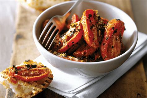 grilled-tomatoes-with-herbs-on-garlic-toast image
