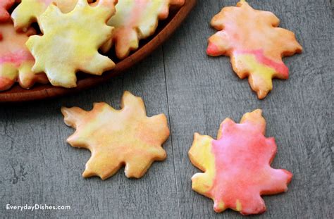 glazed-leaf-shaped-sugar-cookies-recipe-for-fall image