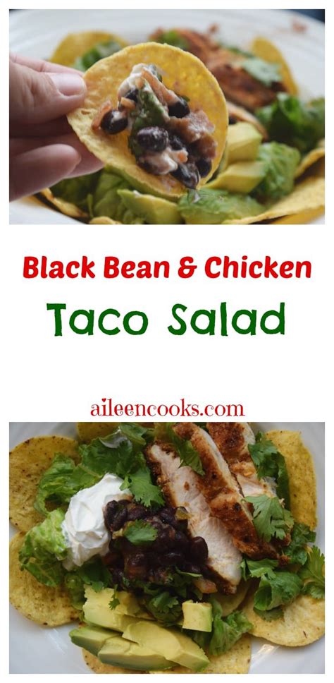 black-bean-and-chicken-taco-salad-aileen-cooks image