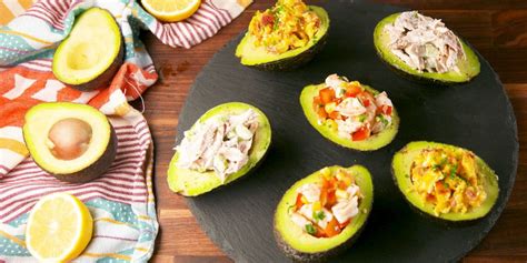 how-to-make-stuffed-avocados-3-ways-delishcom image