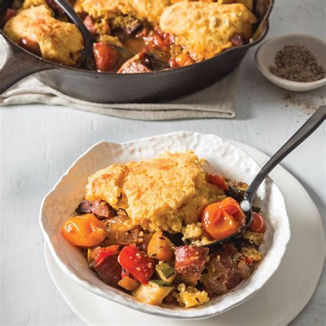 tomato-and-sausage-cobbler-southern-cast-iron image