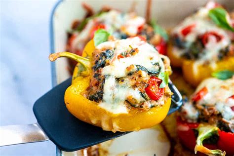 easy-sausage-stuffed-peppers-with-spinach-inspired image