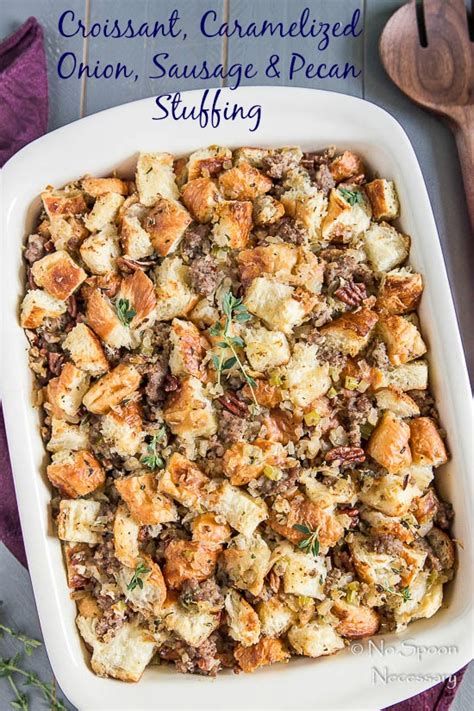 pecan-sausage-croissant-stuffing-no-spoon-necessary image
