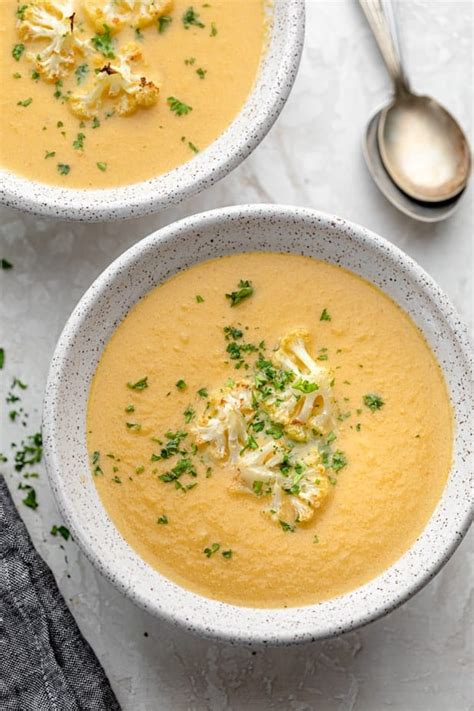 roasted-cauliflower-soup-dairy-free-feelgoodfoodie image