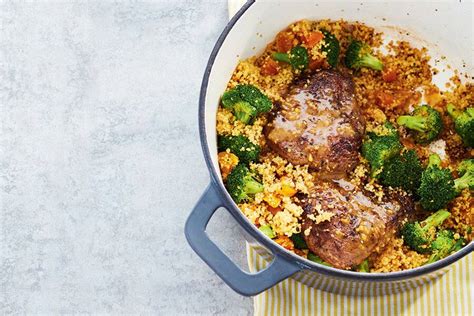 ginger-orange-steaks-with-apricot-couscous-canadian image