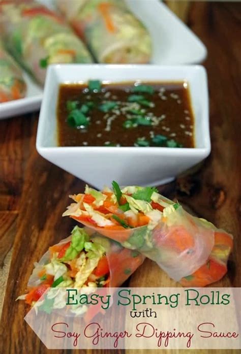 easy-spring-roll-recipe-with-soy-ginger-dipping-sauce image