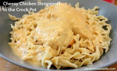 cheesy-chicken-stroganoff-crock-pot-recipe-clever image
