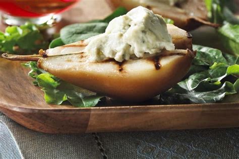 warm-pear-salad-with-bndictin-blue-cheese-and-port image