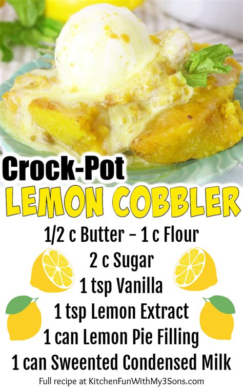 crock-pot-lemon-cobbler-kitchen-fun-with-my-3-sons image