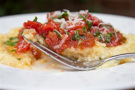 creamy-parmesan-polenta-with-tomato-salad-two image
