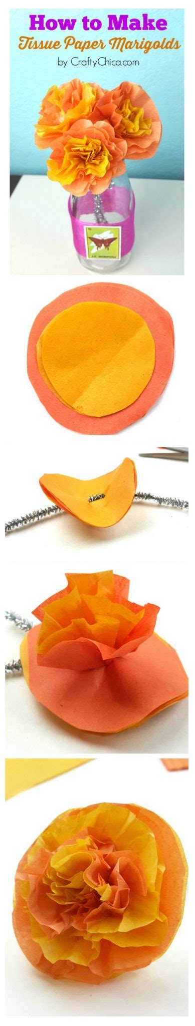 how-to-make-tissue-paper-marigolds-crafty-chica image