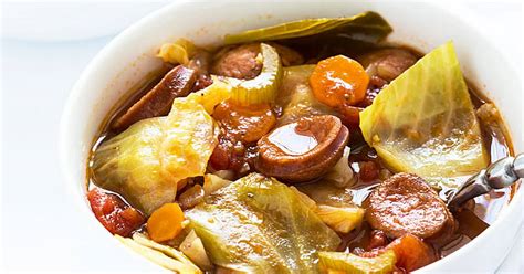 10-best-smoked-sausage-cabbage-soup image