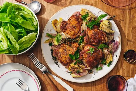 wine-braised-chicken-with-artichoke-hearts-alison image